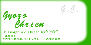 gyozo chrien business card